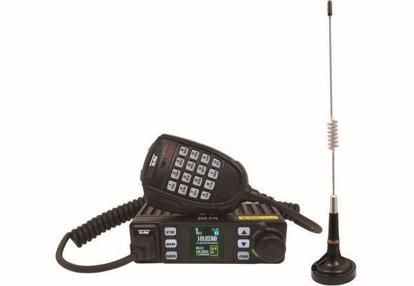 Team Duo Portable 2/70 PMR/Freenet Duoband Mobilfunkgerät mit Magnetfussantenne